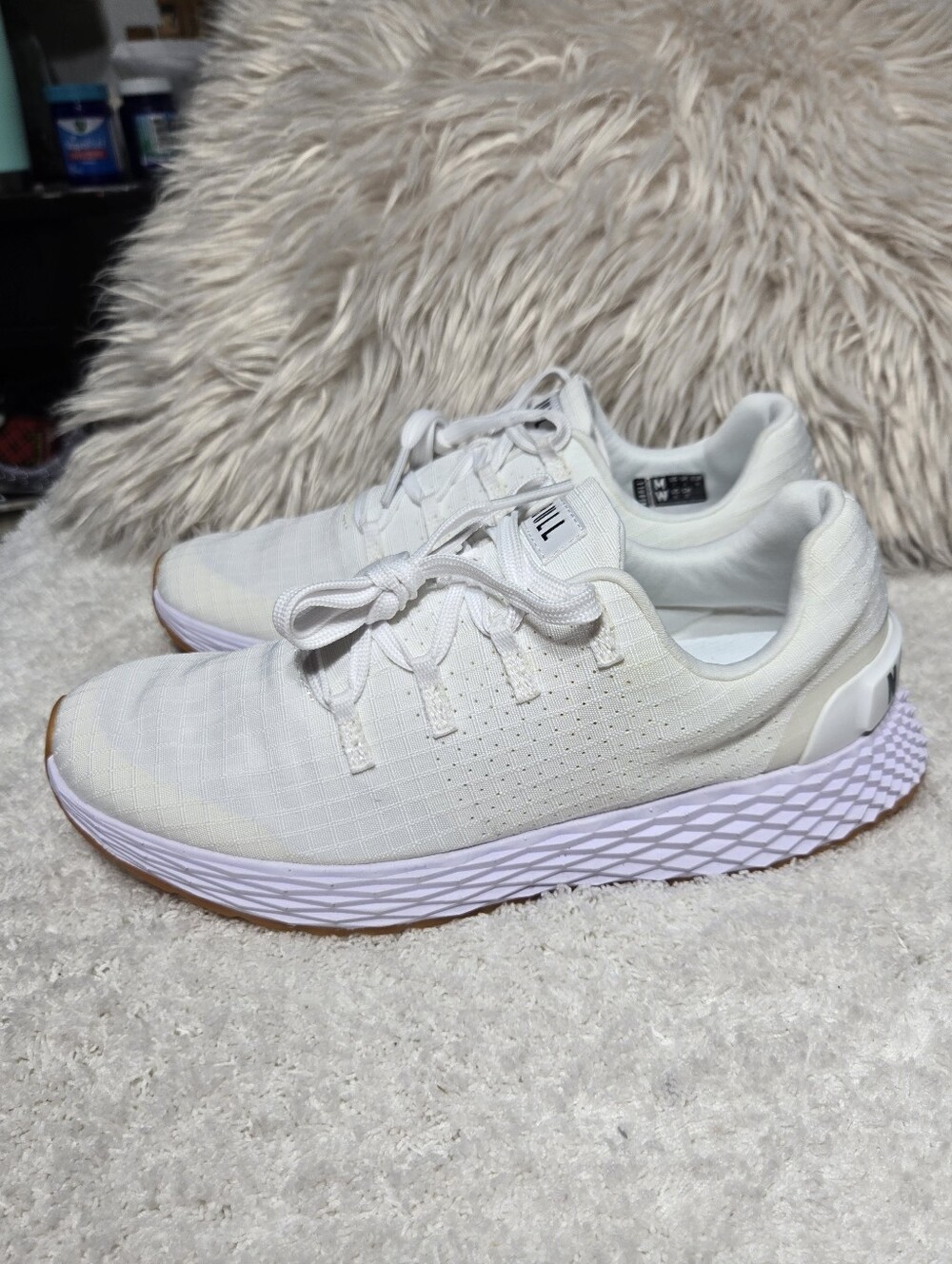 NOBULL Women's Allday 365 (Ripstop) White With Lavender Sz 8.5 Like New